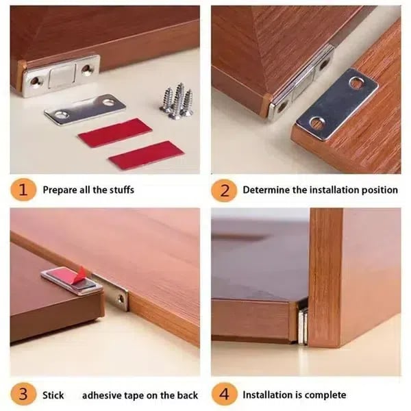 Kalveria® Ultra-Thin Invisible Cabinet Door Magnets 🧲