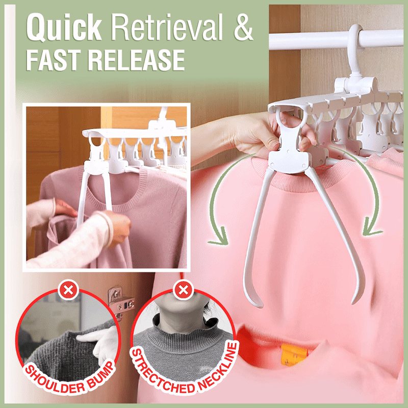 Kalveria® Quick-Retrieval Magic Hanger 👕 Ultimate Space-Saving & Instant Release Organizer