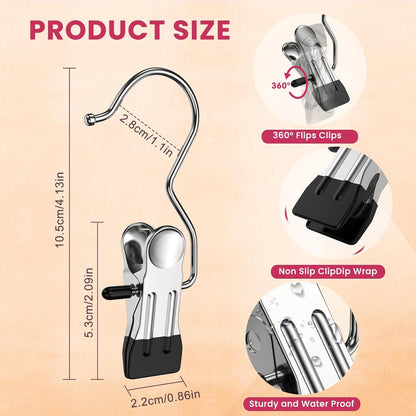 Kalveria® FlexiHang Pro Pants Hangers with Clip, Space Saving Legging Organizer