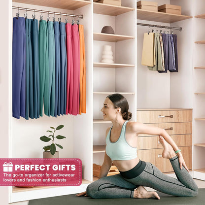 Kalveria® FlexiHang Pro Pants Hangers with Clip, Space Saving Legging Organizer