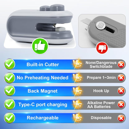 Kalveria® Rechargeable Chip Bag Sealer with Cutter