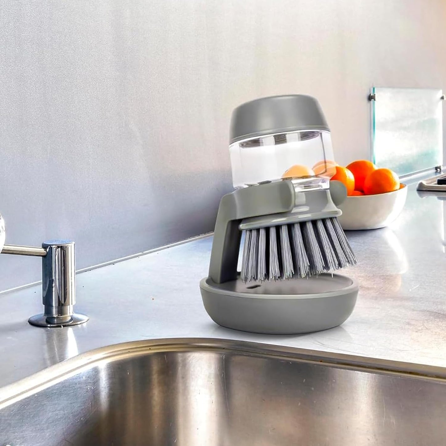Kalveria® Dish Brush with Soap Dispenser