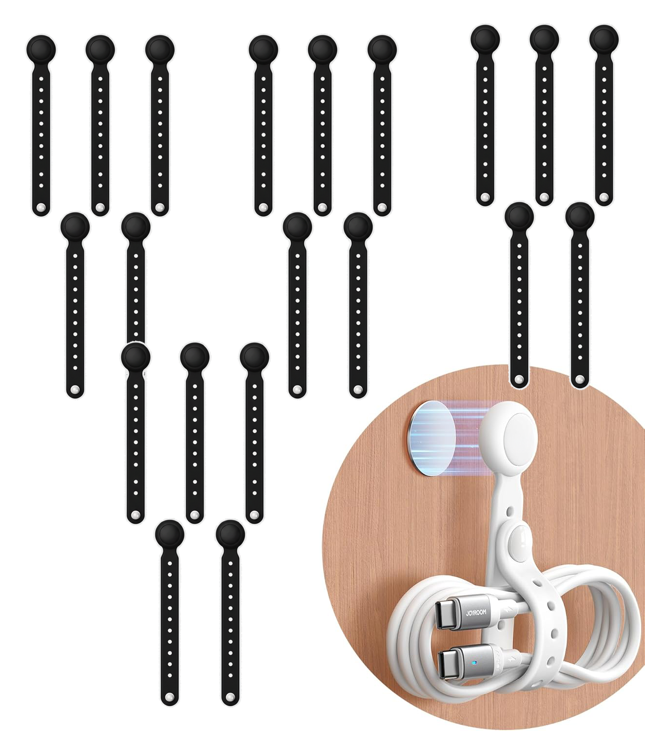 Kalveria® Magnetic Silicone Cable Ties