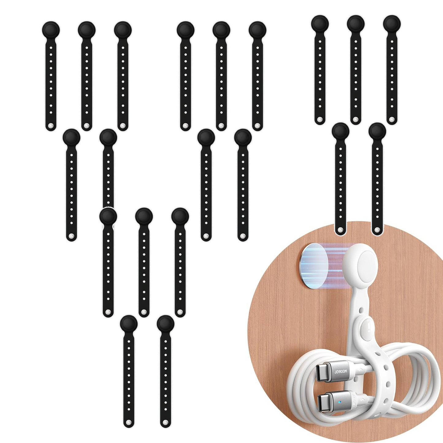 Kalveria® Magnetic Silicone Cable Ties