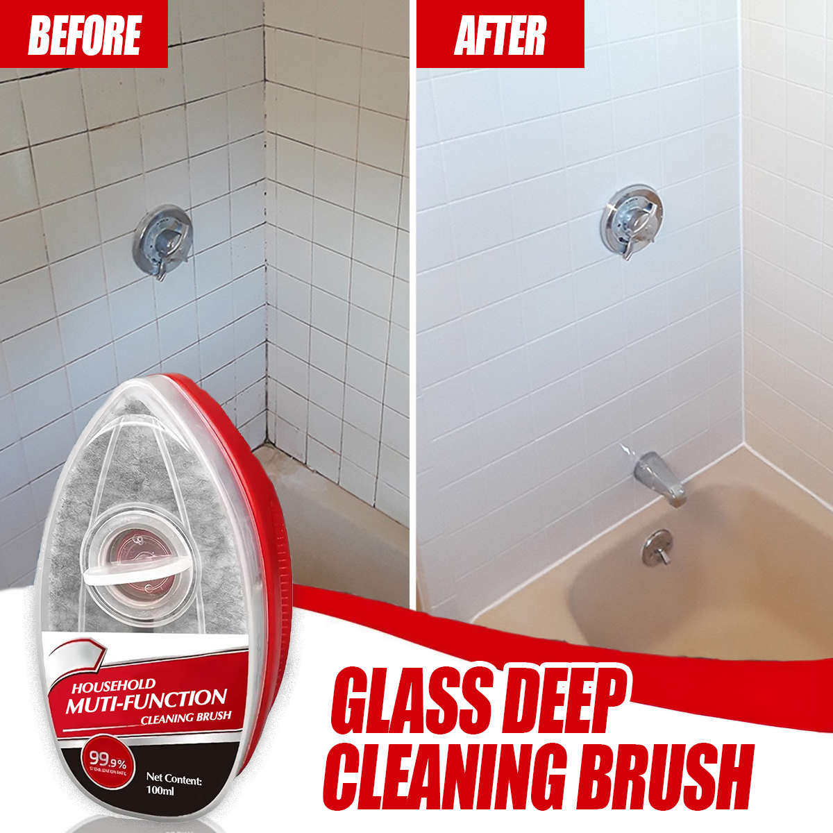 Kalveria® 2-in-1 Integrated Scratch-Free Glass Cleaning Brush
