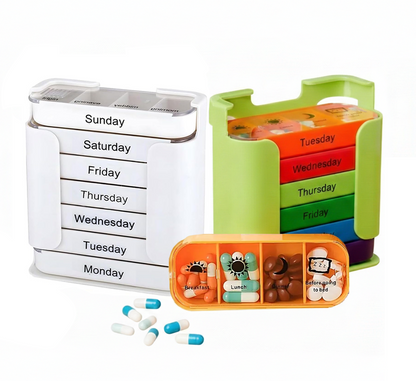 Kalveria® Weekly Daily Medicine Pill Storage Box