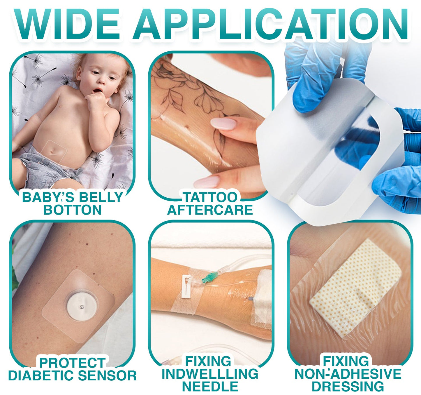 Kalveria® Waterproof Transparent Dressing Flim Bandages