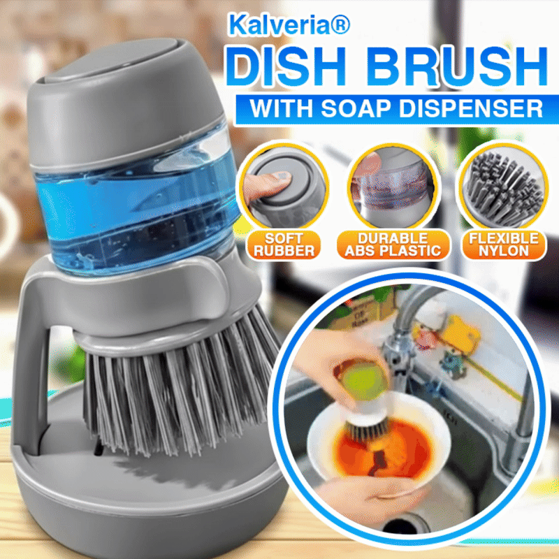 Kalveria® Dish Brush with Soap Dispenser