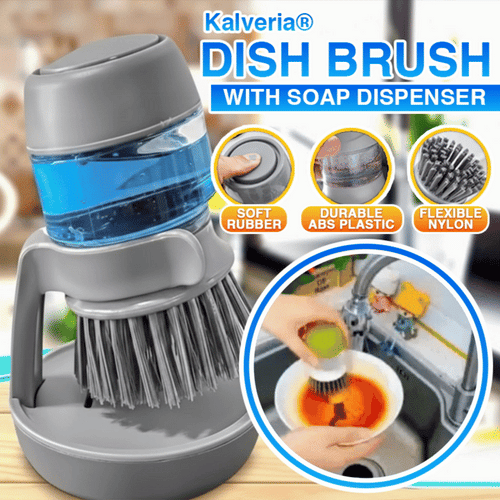 Kalveria® Dish Brush with Soap Dispenser