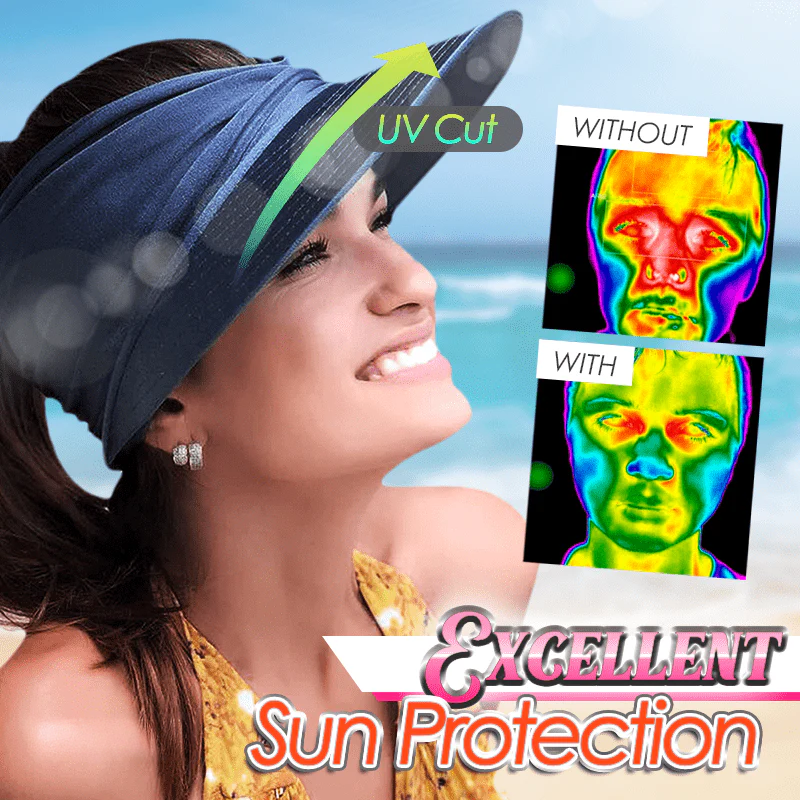 Kalveria® Summer Sun Visor Ponytail Hat