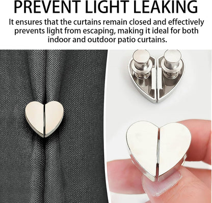 Kalveria® Magnetic Snap Heart-shaped Curtain Buckle