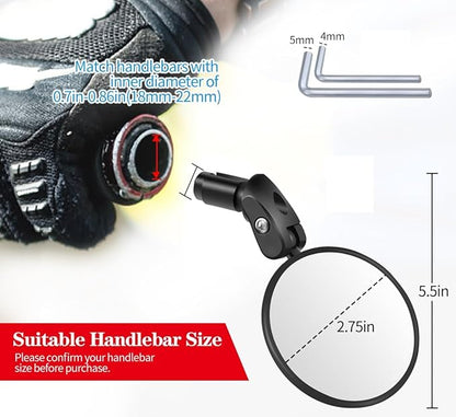 Kalveria® Handlebar Bike Mirrors