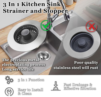 Kalveria® Kitchen Sink Drain Strainer and Stopper