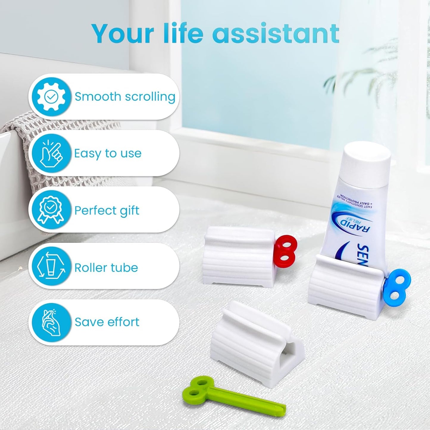Kalveria® Rolling Tube Toothpaste Squeezer