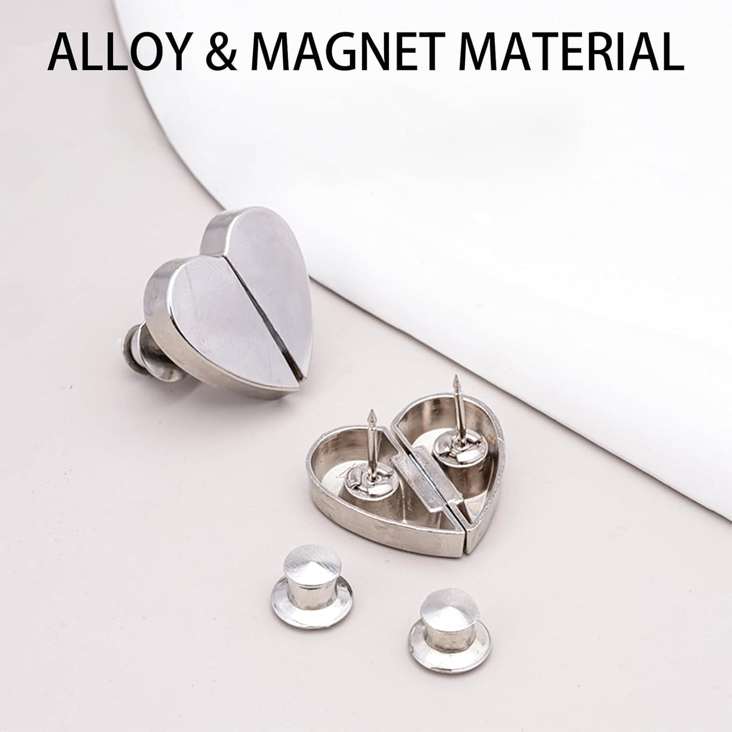 Kalveria® Magnetic Snap Heart-shaped Curtain Buckle