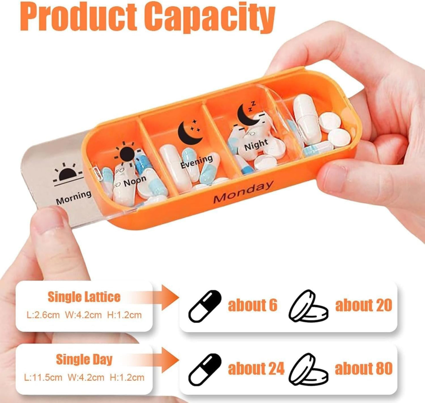 Kalveria® Weekly Daily Medicine Pill Storage Box