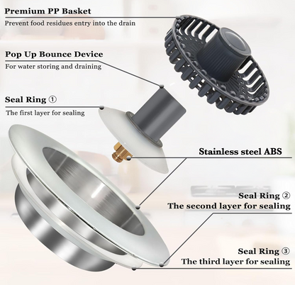 Kalveria® Kitchen Sink Drain Strainer and Stopper