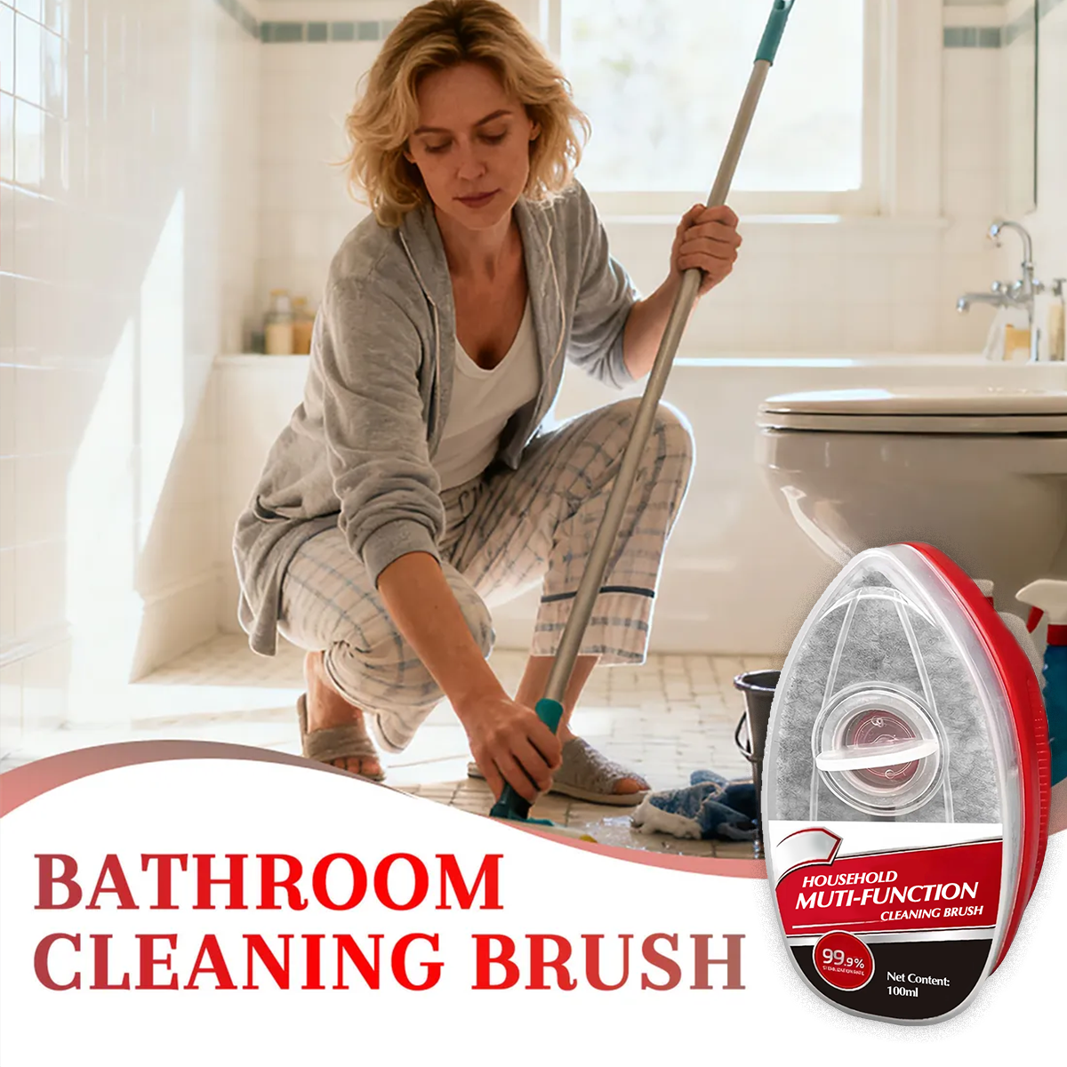 Kalveria® 2-in-1 Integrated Scratch-Free Glass Cleaning Brush