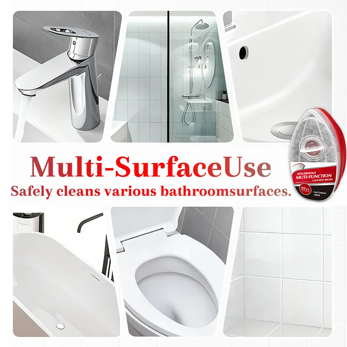 Kalveria® 2-in-1 Integrated Scratch-Free Glass Cleaning Brush