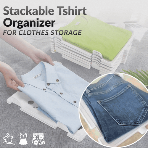 Kalveria® Stackable Tshirt Organizer for Clothes Storage
