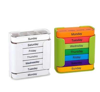Kalveria® Weekly Daily Medicine Pill Storage Box
