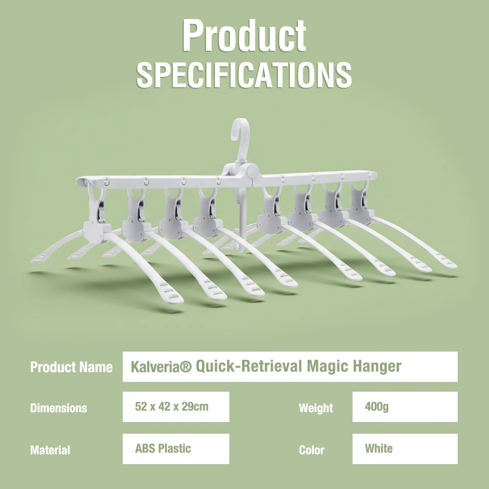 Kalveria® Quick-Retrieval Magic Hanger 👕 Ultimate Space-Saving & Instant Release Organizer