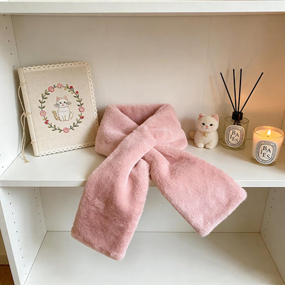 Kalveria® Faux Fur Scarf with Secret Zipper Pocket