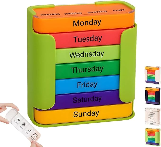 Kalveria® Weekly Daily Medicine Pill Storage Box